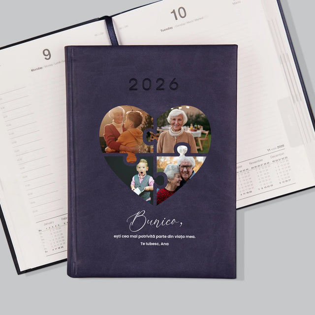 Colaj De Fotografii: Puzzle Inimă Pentru Bunică - Calendar De Carte (Fotografie)