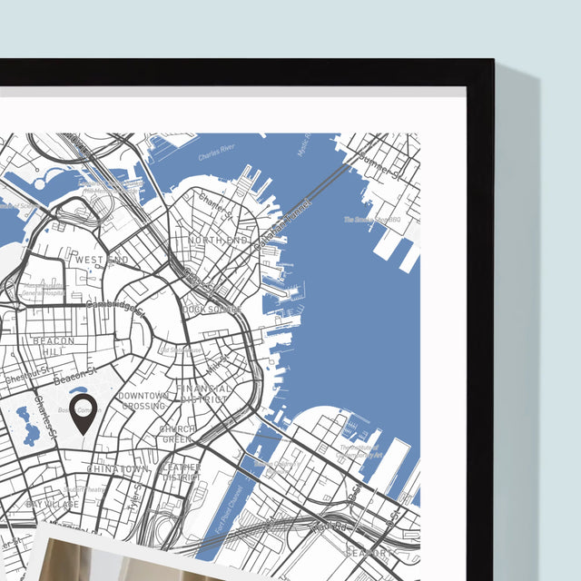 Harta Oraș: Harta Orașului: Unde A Început Totul - Imprimare Cu Ramă 30X40 (Verticală)
