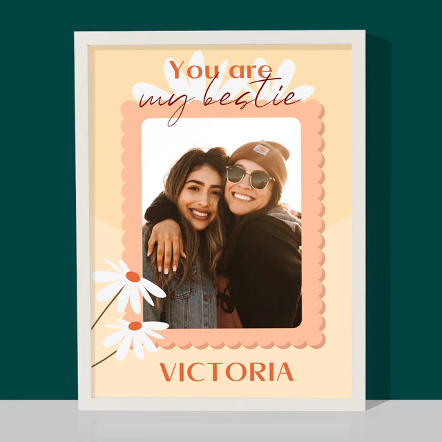 Colaj De Fotografii: Fotografie Besties - Imprimare Cu Ramă 30X40 (Verticală)