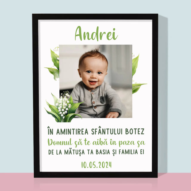 Fotografie Si Semnătură: În Amintirea Sfântului Botez Lăcrămioare - Imprimare Cu Ramă 30X40 (Verticală)