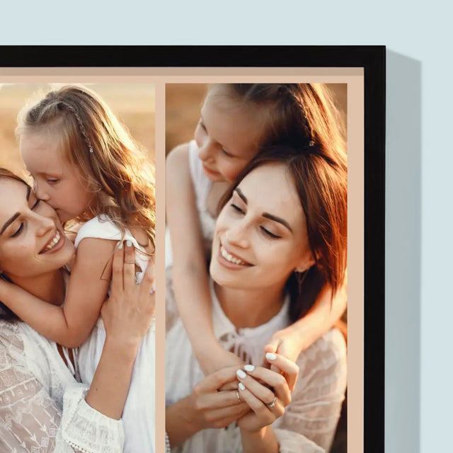 Colaj De Fotografii: M De La Mămică - Imprimare Cu Ramă 30X40 (Verticală)