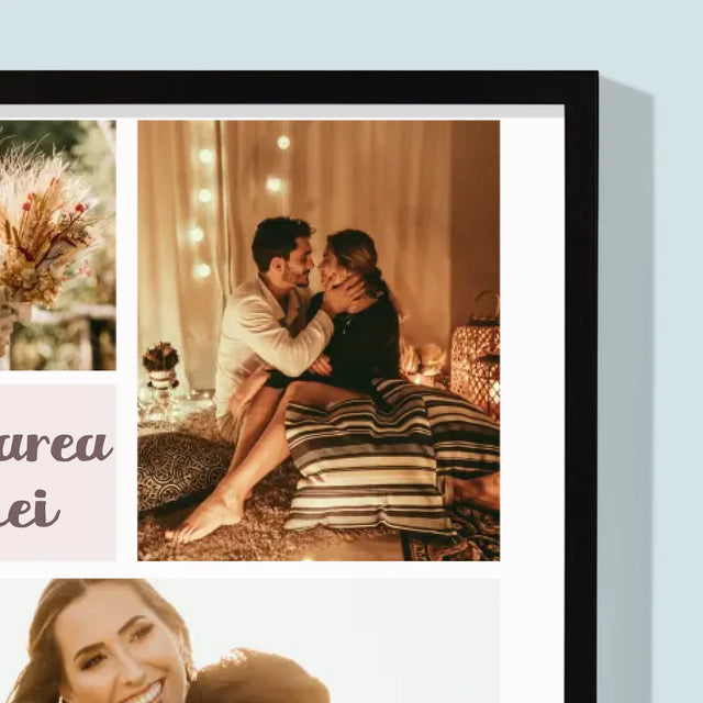 Colaj De Fotografii: A 5-A Aniversare A Nunții - Imprimare Cu Ramă 30X40 (Verticală)