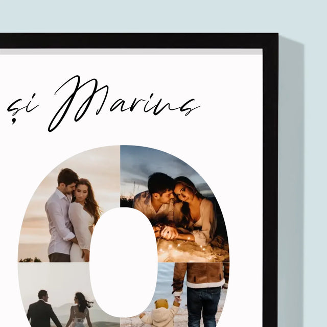 Cuvânt Din Fotografii: A 10-A Aniversare A Nunții - Imprimare Cu Ramă 30X40 (Verticală)