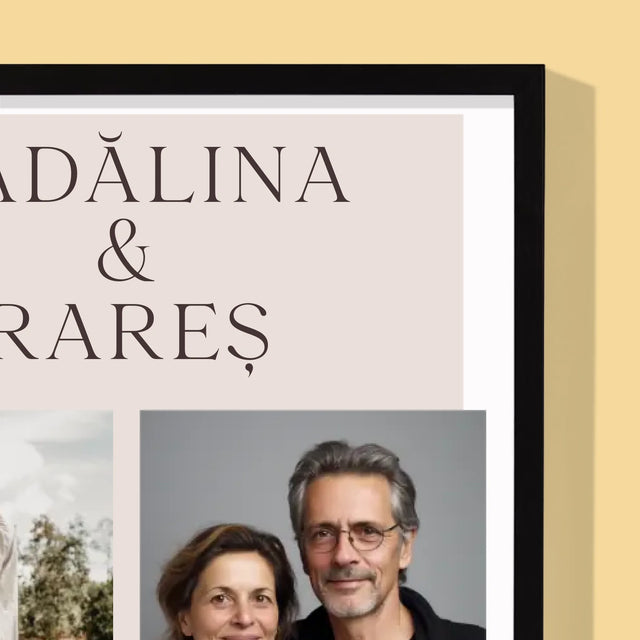 Colaj De Fotografii: A Iubi Și A Fi Iubit - Imprimare Cu Ramă 30X40 (Verticală)