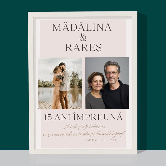 Colaj De Fotografii: A Iubi Și A Fi Iubit - Imprimare Cu Ramă 30X40 (Verticală)