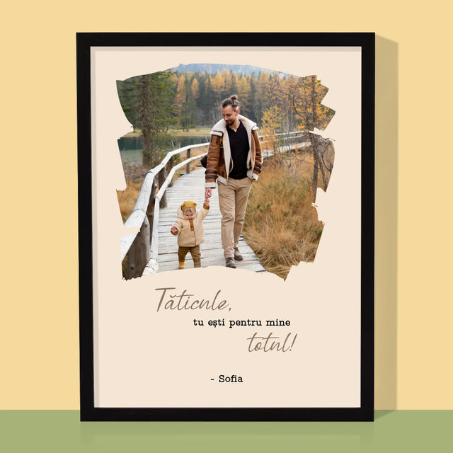 Fotografie Si Semnătură: Un Laur Pentru Tata - Imprimare Cu Ramă 30X40 (Verticală)
