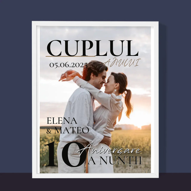 Copertă Derevistă: Cuplul Anului - Imprimare Cu Ramă 30X40 (Verticală)