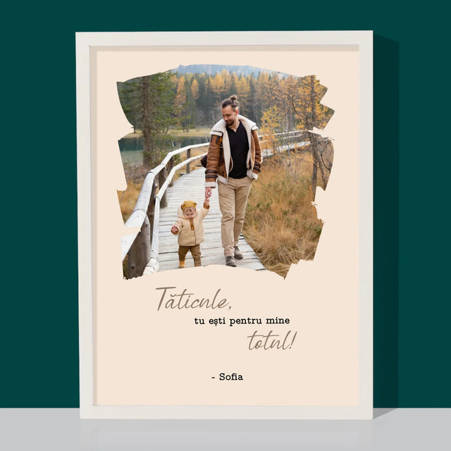 Fotografie Si Semnătură: Un Laur Pentru Tata - Imprimare Cu Ramă 30X40 (Verticală)