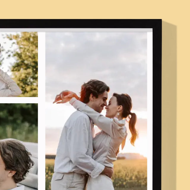 Colaj De Fotografii: Dl. Și Dna - Imprimare Cu Ramă 30X40 (Verticală)