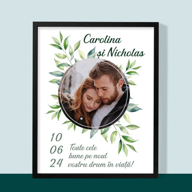 Fotografie Si Semnătură: Frunze De Nuntă - Imprimare Cu Ramă 30X40 (Verticală)