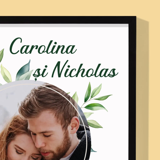 Fotografie Si Semnătură: Frunze De Nuntă - Imprimare Cu Ramă 30X40 (Verticală)