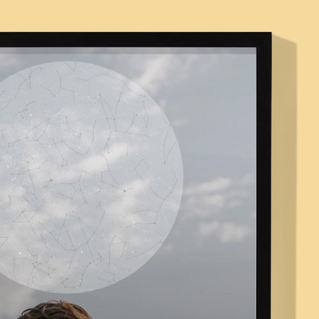 Harta Stelelor: Nunta - Imprimare Cu Ramă 30X40 (Verticală)