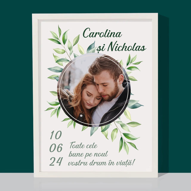 Fotografie Si Semnătură: Frunze De Nuntă - Imprimare Cu Ramă 30X40 (Verticală)