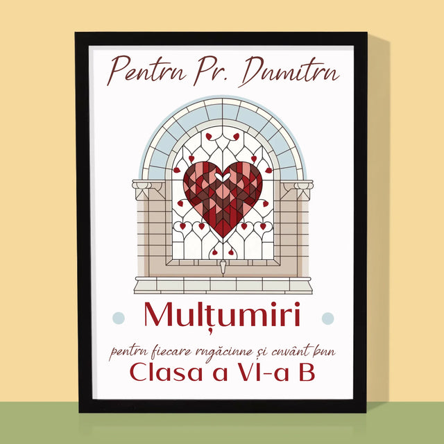 Numele Și Semnătura: Mulțumiri Pentru Rugăciuni - Imprimare Cu Ramă 30X40 (Verticală)