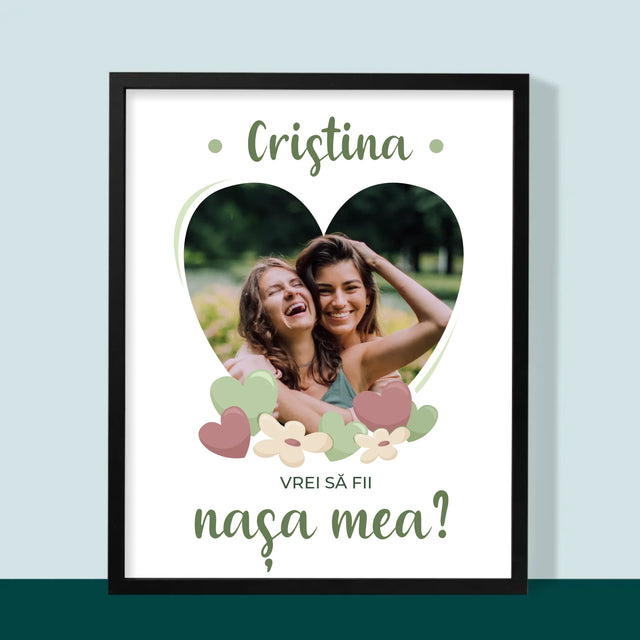 Fotografie Si Semnătură: Vrei Să Fii Martorul Meu - Imprimare Cu Ramă 30X40 (Verticală)