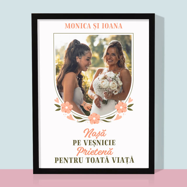 Fotografie Si Semnătură: Nașă Pe Veșnicie - Imprimare Cu Ramă 30X40 (Verticală)