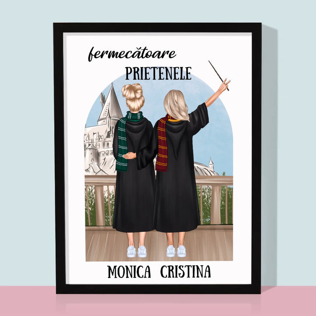 Creator De Personaj: Prietenele Fermecătoare - Imprimare Cu Ramă 30X40 (Verticală)