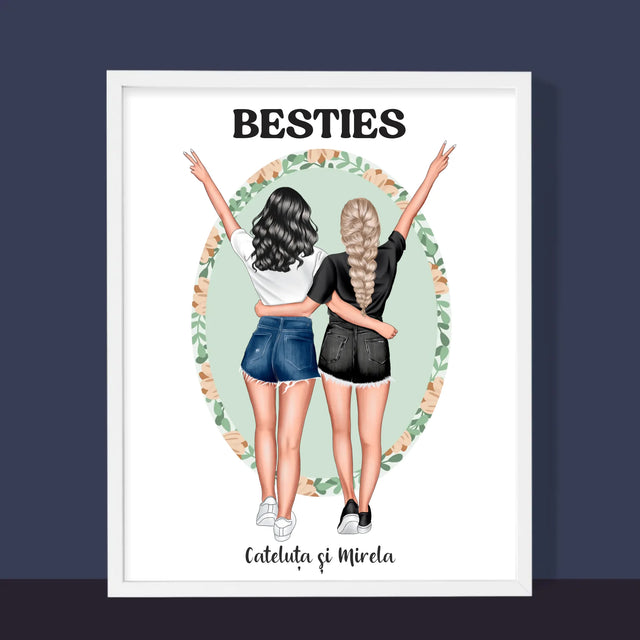 Creator De Personaj: Best Friends - Imprimare Cu Ramă 30X40 (Verticală)