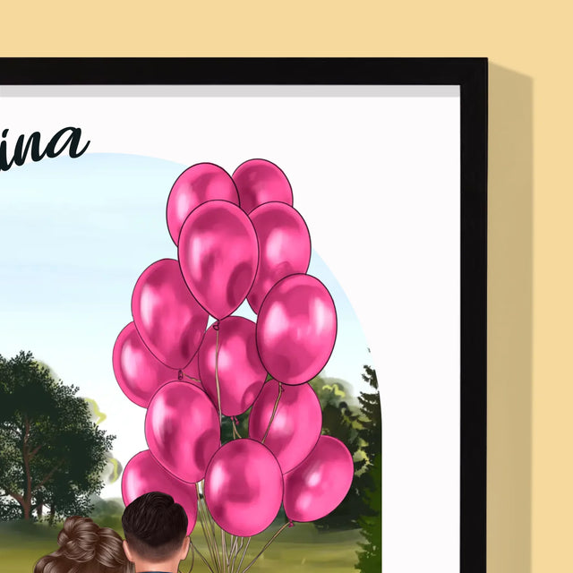 Creator De Personaj: Ea Și El - Imprimare Cu Ramă 30X40 (Verticală)