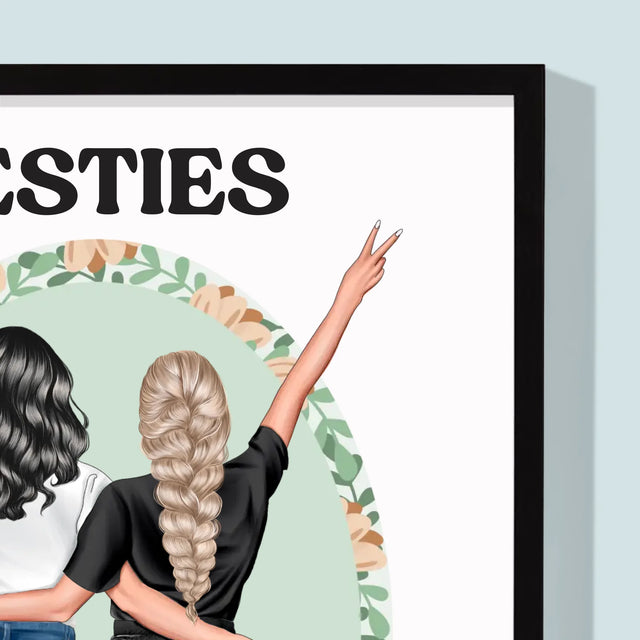 Creator De Personaj: Best Friends - Imprimare Cu Ramă 30X40 (Verticală)