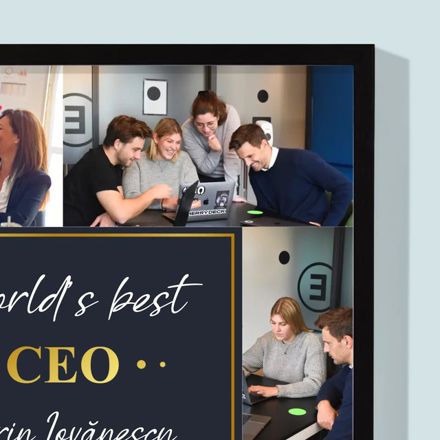 Colaj De Fotografii: World’S Best Ceo - Imprimare Cu Ramă 30X40 (Verticală)