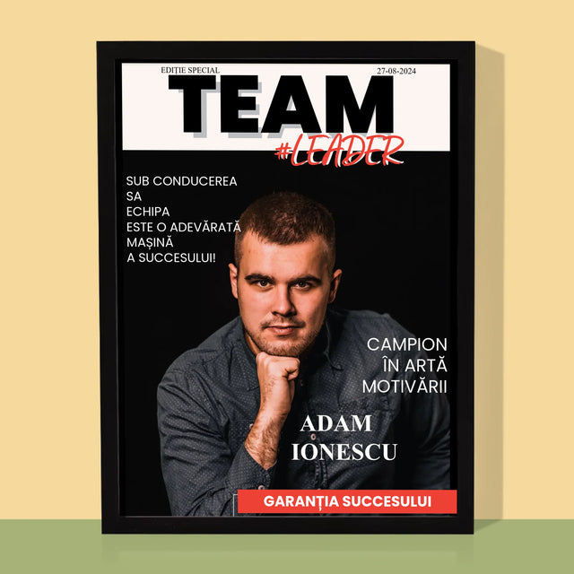 Copertă Derevistă: Team Lider - Imprimare Cu Ramă 30X40 (Verticală)