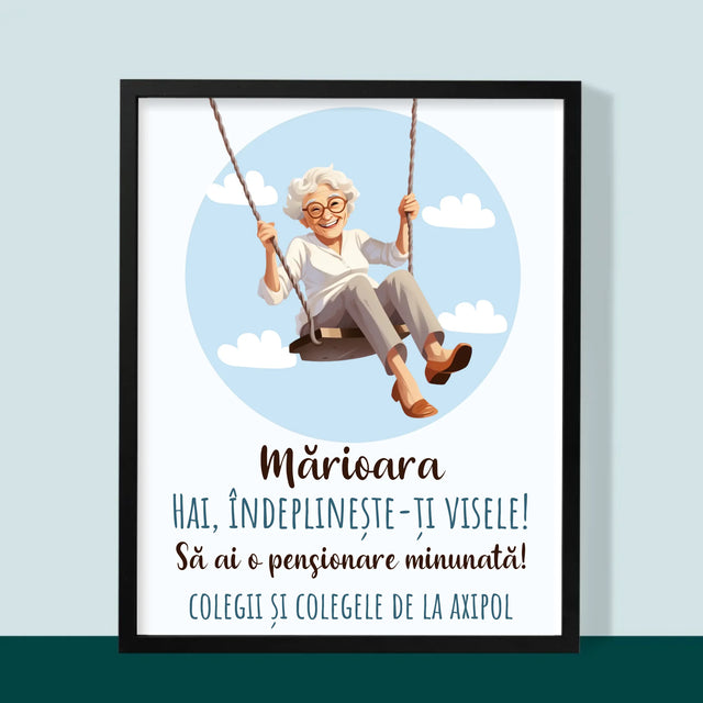 Numele Și Semnătura: Îndeplinește-Ți Visele - Imprimare Cu Ramă 30X40 (Verticală)