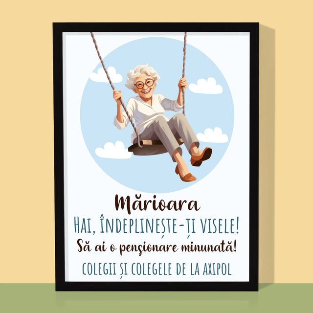 Numele Și Semnătura: Îndeplinește-Ți Visele - Imprimare Cu Ramă 30X40 (Verticală)