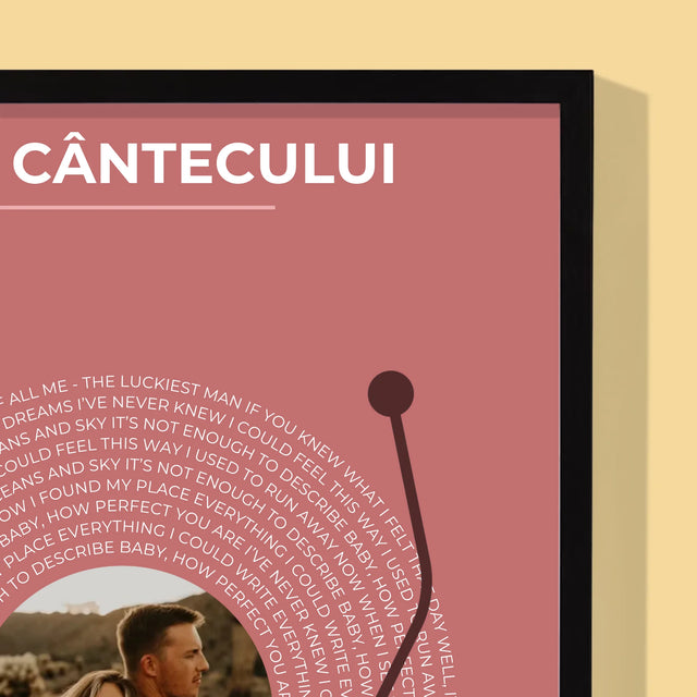 Fotografie Si Semnătură: Cântecul Nostru Album Vinil - Imprimare Cu Ramă 30X40 (Verticală)
