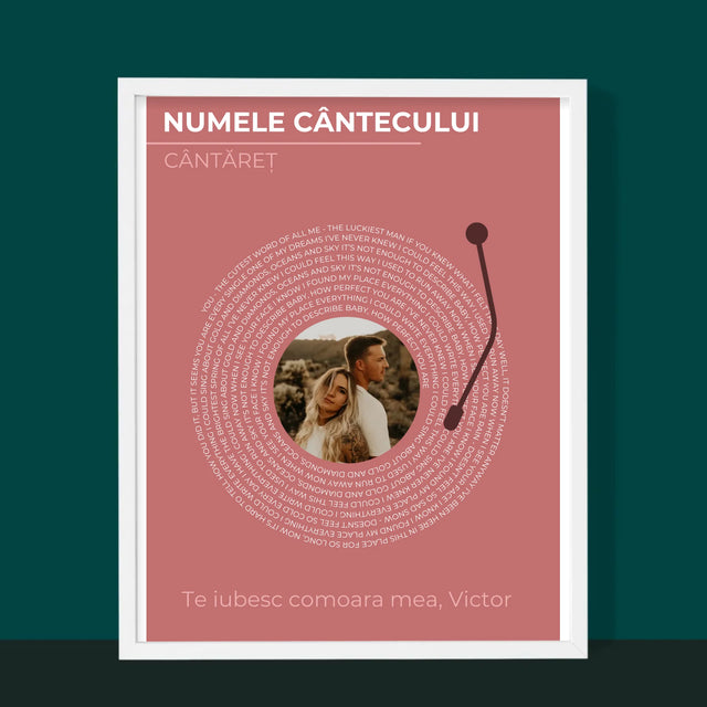 Fotografie Si Semnătură: Cântecul Nostru Album Vinil - Imprimare Cu Ramă 30X40 (Verticală)