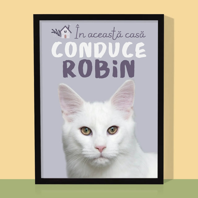 Fotografie Si Semnătură: În Această Casă Conduce Animalul - Imprimare Cu Ramă 30X40 (Verticală)