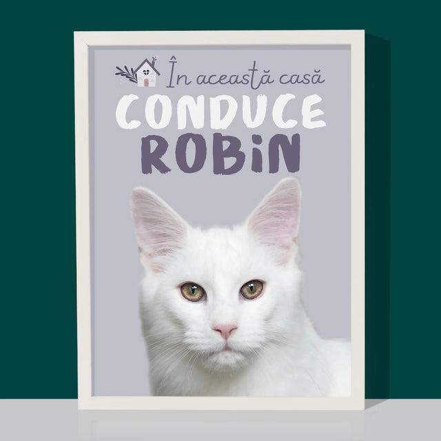 Fotografie Si Semnătură: În Această Casă Conduce Animalul - Imprimare Cu Ramă 30X40 (Verticală)