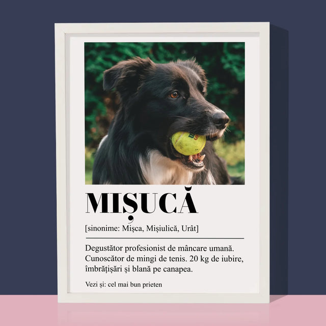 Fotografie Si Semnătură: Cățeluș Definiția - Imprimare Cu Ramă 30X40 (Verticală)