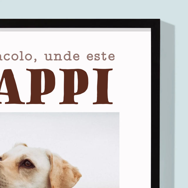 Fotografie Si Semnătură: Certificat De Naștere A Cățălușului - Imprimare Cu Ramă 30X40 (Verticală)