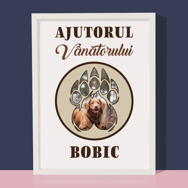 Formă Din Fotografii: Ajutorul Vânătorului - Imprimare Cu Ramă 30X40 (Verticală)