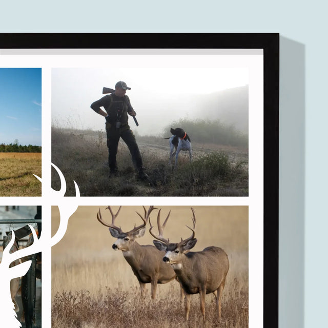 Colaj De Fotografii: Vânător - Imprimare Cu Ramă 30X40 (Verticală)