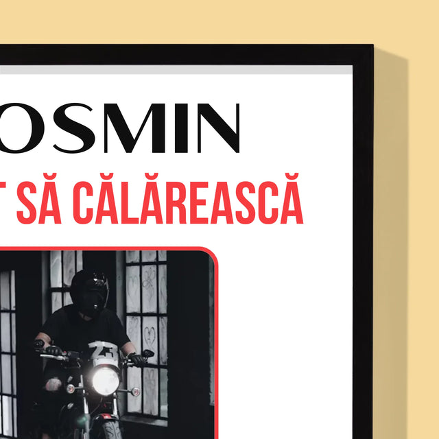 Fotografie Si Semnătură: Născut Să Călărească - Imprimare Cu Ramă 30X40 (Verticală)