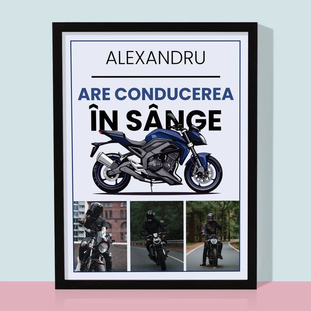 Colaj foto: Are condusul în sânge - Imprimeu înrămat | RO