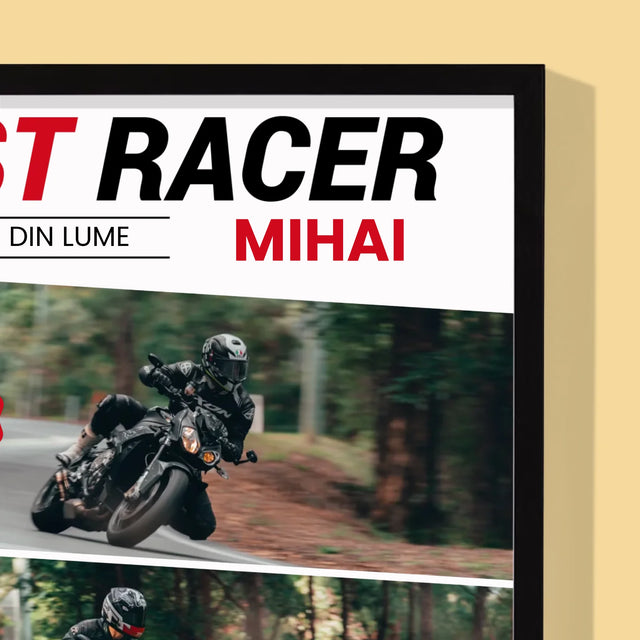 Copertă Derevistă: Best Racer - Imprimare Cu Ramă 30X40 (Verticală)