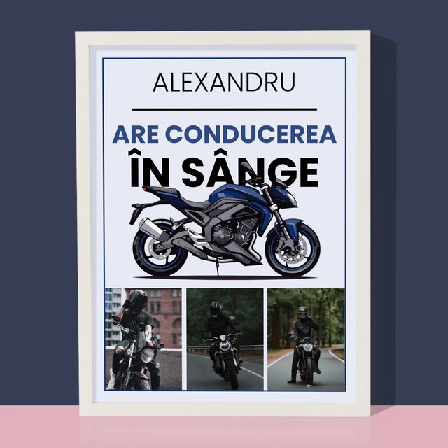 Colaj foto: Are condusul în sânge - Imprimeu înrămat | RO