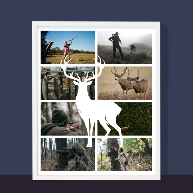 Colaj De Fotografii: Vânător - Imprimare Cu Ramă 30X40 (Verticală)