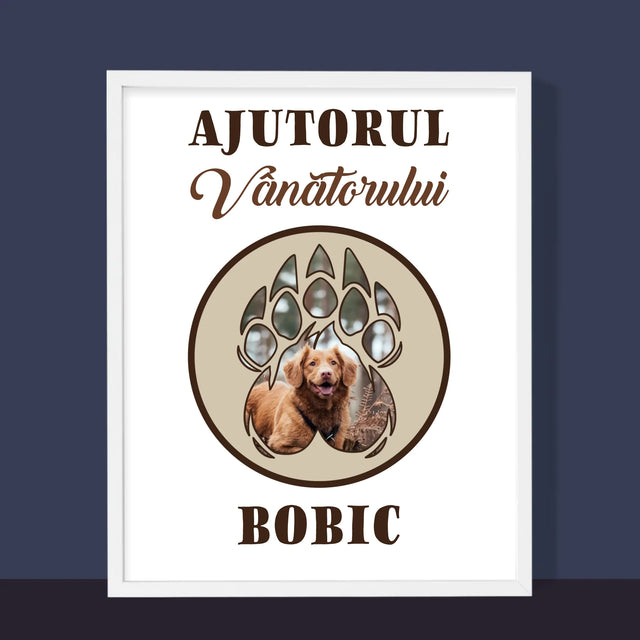 Formă Din Fotografii: Ajutorul Vânătorului - Imprimare Cu Ramă 30X40 (Verticală)
