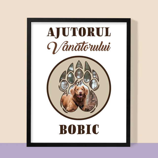 Formă Din Fotografii: Ajutorul Vânătorului - Imprimare Cu Ramă 30X40 (Verticală)