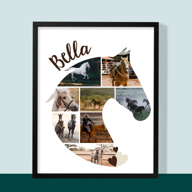 Formă Din Fotografii: Cal - Imprimare Cu Ramă 30X40 (Verticală)