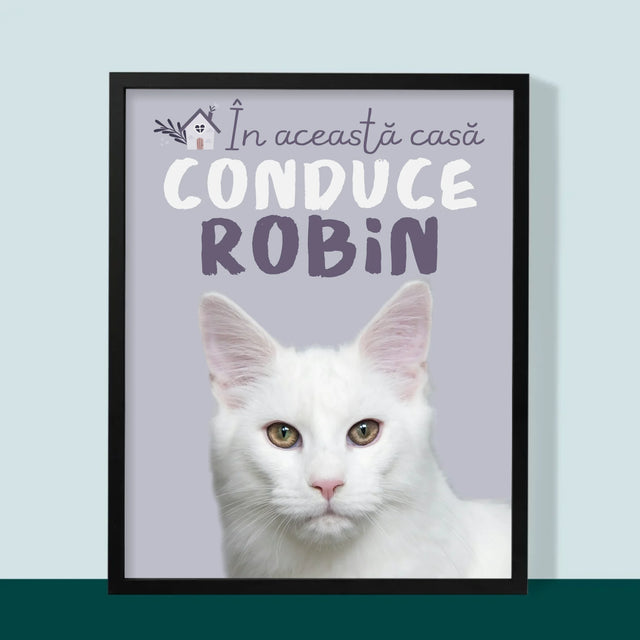 Fotografie Si Semnătură: În Această Casă Conduce Animalul - Imprimare Cu Ramă 30X40 (Verticală)