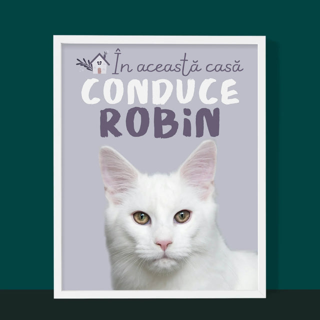 Fotografie Si Semnătură: În Această Casă Conduce Animalul - Imprimare Cu Ramă 30X40 (Verticală)