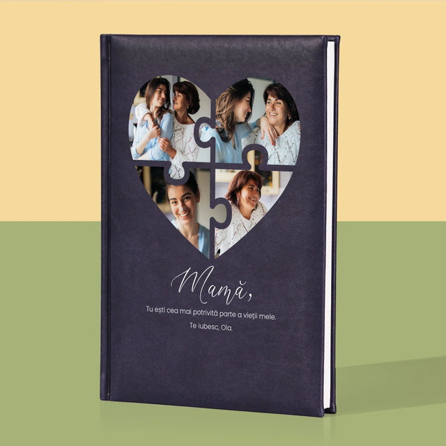 Colaj De Fotografii: Inimă Puzzle Pentru Mama - Carte Pentru Notițe
