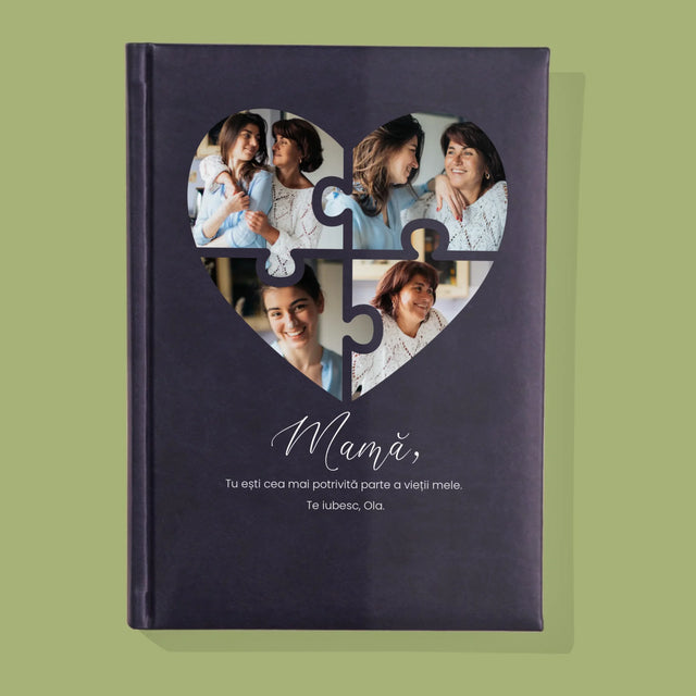 Colaj De Fotografii: Inimă Puzzle Pentru Mama - Carte Pentru Notițe