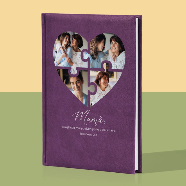 Colaj De Fotografii: Inimă Puzzle Pentru Mama - Carte Pentru Notițe