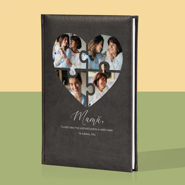 Colaj De Fotografii: Inimă Puzzle Pentru Mama - Carte Pentru Notițe